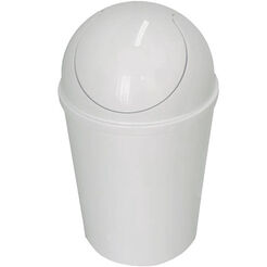 Bin 10 litres white plastic