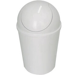Cubo de basura de 10 litros Bisk de plástico blanco