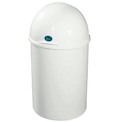 Cubo de basura de 15 litros Bisk de plástico blanco