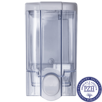 Atestowany przezroczysty dyspenser na mydło w płynie dolewane do kanistra