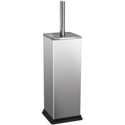 Stehende WC-Bürste, quadratisch, Bisk, glänzender Stahl