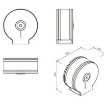 Pojemnik na papier toaletowy Bisk MASTERLINE Midi stal matowa