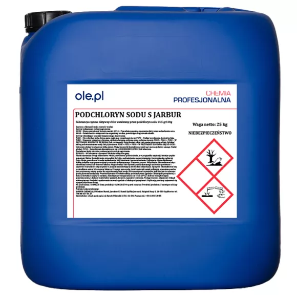 Aktywny chlor uwalniany przez podchloryn sodu 14,5 g/100g