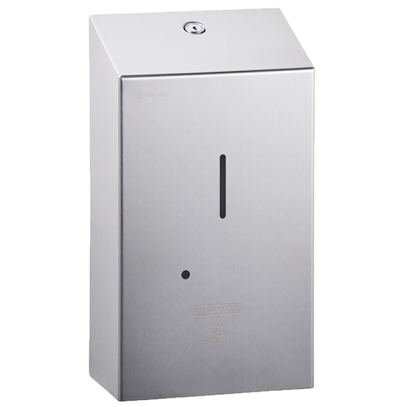 Zasilany bateriami bezdotykowy dozownik mydła do rąk wykonany z matowej stali szlachetnej Merida STELLA