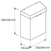 Kosz sanitarny do toalet damskich - rysunek
