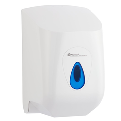 Dispensador de toallas de papel en rollo Merida TOP MAXI de plástico blanco y azul
