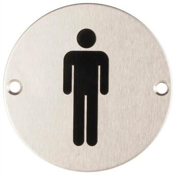 Stainless steel Men's toilet sign 