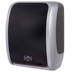 Towel dispenser roll contactless Cosmos black and silver