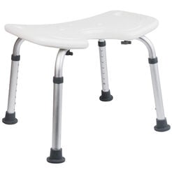 Taburete higiénico rectangular Bisk PRO blanco