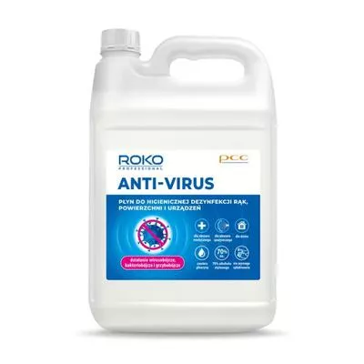 Płyn do dezynfekcji rąk i powierzchni Roko PROFESSIONAL ANTI-VIRUS+ 5 litrów