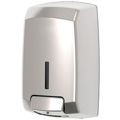 Dispensador de jabón colgante INEX Sanitario de 1 litro de acero brillante