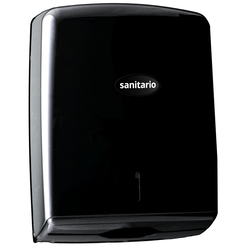 Dispensador de toallas de papel ZZ Sanitario Negro, plástico ABS negro