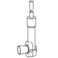 Franke in-wall cistern pipe for toilet flush