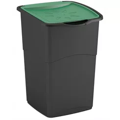 Kosz na śmieci Curver KORAL 47 litrów, czarny/zielony plastik