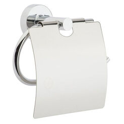 Toiler paper holder with cover chrome Bisk