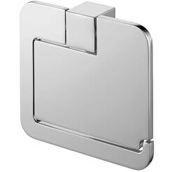 Toilet paper hanger with cover FUTURA Silver