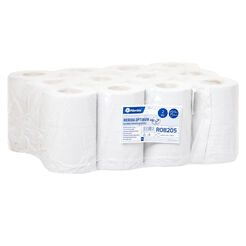 Ręcznik papierowy w rolce Merida Optimum Mini 12 szt. 2 warstwy 60 m biały makulatura