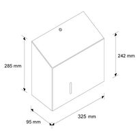 Pojemnik na papier toaletowy MERIDA STELLA DUO STAL MATOWA - wymiary