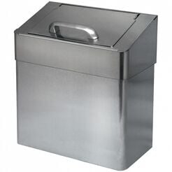 Cesto de residuos higiénicos de 7 litros Sanitario NAWARRA, acero inoxidable mate