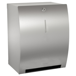 Dispensador de toallas de papel en rollo KWC STRATOS, acero inoxidable mate