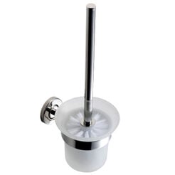 Escobilla de inodoro colgante KWC MEDIUS, acero inoxidable pulido + vidrio mate