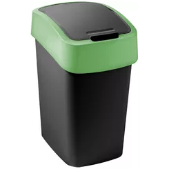 Müllbehälter Curver FLIP BIN 9 Liter, schwarz/grün Kunststoff