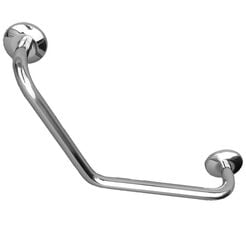 Soporte de bañera en ángulo Faneco ⌀ 32 mm, 30 × 30 cm, acero inoxidable pulido