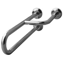 Waschbeckenhalter für Menschen mit Behinderungen 3-Punkt rechts Faneco ⌀ 25 mm, 50 cm, poliertes Edelstahl