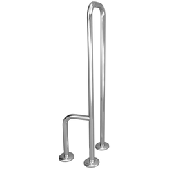 Standing handrail for disabled ⌀ 25 right polished steel
