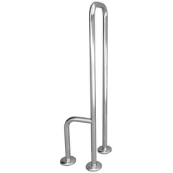 Standing handrail for disabled ⌀ 25 right polished steel