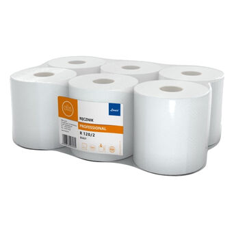 Ręcznik papierowy w rolce Lamix Ellis Professional 6 szt. 2 warstwy 120 m biały celuloza