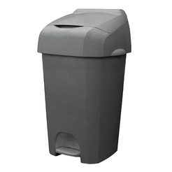 Abfallbehälter für Hygieneartikel 60 Liter P+L Systems, grauer Kunststoff