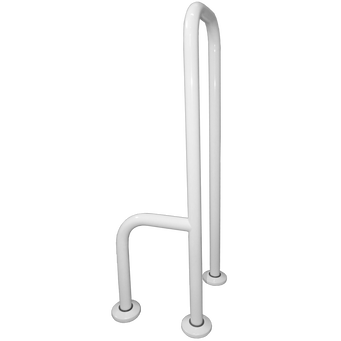 Standing handrail for disabled ⌀ 32 right white steel
