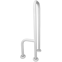 Soporte de ducha de pie de 3 puntos derecho Faneco ⌀ 32 mm, Faneco, acero color blanco