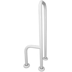 Manija de ducha de suelo de 3 soportes, derecha, diámetro 32, Faneco, acero blanco