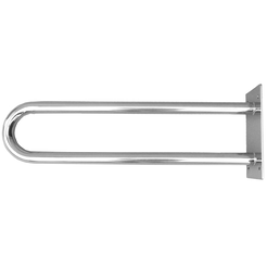 Uchwyt umywalkowy dla niepełnosprawnych stały na płytce Faneco ⌀ 32 mm, 50 cm, stal nierdzewna matowa