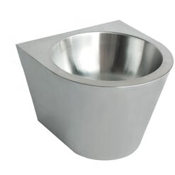 Lavabo con cubierta para sifón Faneco, acero inoxidable mate