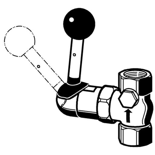 Zawór natynkowy do natrysków ratunkowych 