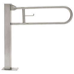 Klappbarer Haltegriff für Behinderte mit einer Aufhängung für Toilettenpapier, Durchmesser 32, 80 cm, Faneco, glänzender Stahl