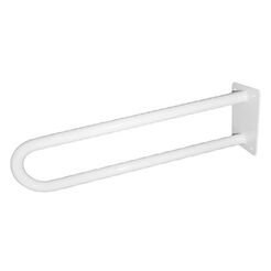 Agarre para discapacitados para lavabo fijo de 25 cm de diámetro y 70 cm de largo, de acero blanco Faneco