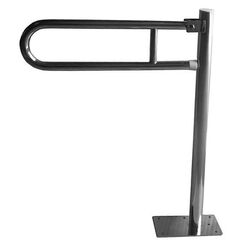 Tilt handle for disabled persons mounted to the floor Faneco ⌀ 25 mm, 50 × 80 cm, polished stainless steel