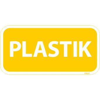 Etiqueta para el cubo de basura de plástico rectangular para la separación de residuos