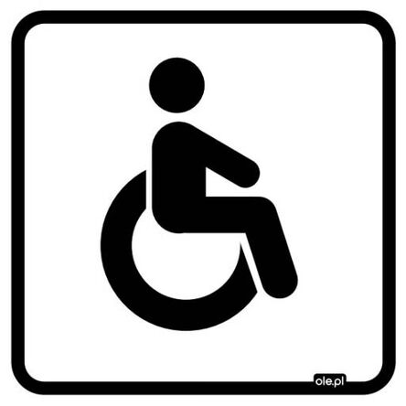 Oznaczenie toalet - WC dla osób niepełnosprawnych