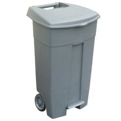 Odpadkový kôš 120 litrov Merida s viečkom, šedý plast
