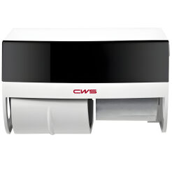 Pojemnik na papier toaletowy 2 rolki CWS Hygiene, czarne tworzywo ABS