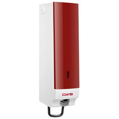 Compact foaming soap dispenser red