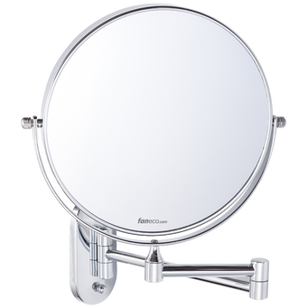 Bathroom makeup mirror Faneco ISEO chrome-plated brass