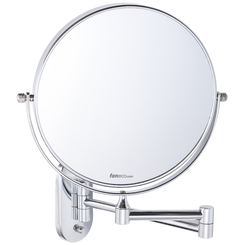Kozmetické kúpeľňové zrkadlo Faneco ISEO mosadz chrómované