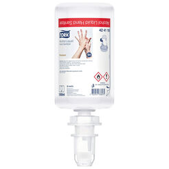 Tork alcohol hand disinfectant liquid, 1 liter bottle.