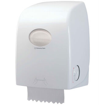 Dispenser pro papírové ručníky ve válečku Kimberly Clark AQUARIUS SLIMROLL, plast, bílý